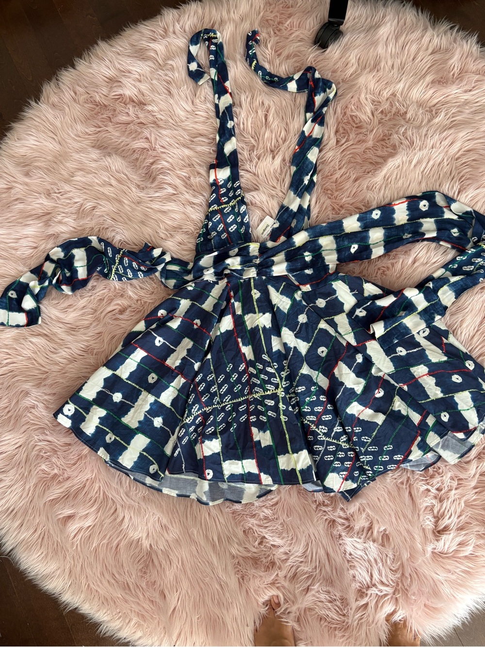 Desigual Navy and White Backless Halter Dress fits like a medium or even small - Picture 6 of 8